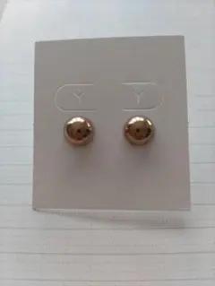 レディースピアス　丸　ゴールド(15)
