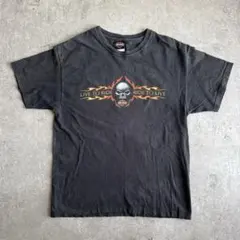 00s USA製 ハーレー スカル フレイム テキサス ヒューストン Ｌ