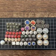 カボション　貼り付けパーツ　65個まとめ売り