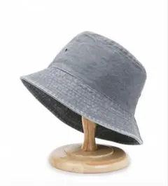 グレー バケットハット 調節可能　グレー