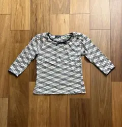 BURBERRY チェック柄 五分袖Tシャツ 150A