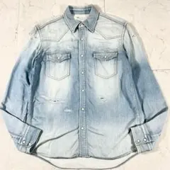 ✨極美品 ロンハーマン デニム ウエスタンシャツ ダメージ加工 ストレッチのサムネイル