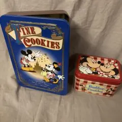 ディズニー　ヴィンテージ缶　ミッキー　ミニー　クッキー缶
