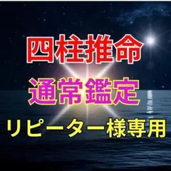 四柱推命 鑑定 リピーター様専用　占い　全体運　恋愛運　金運　仕事運　子宝運