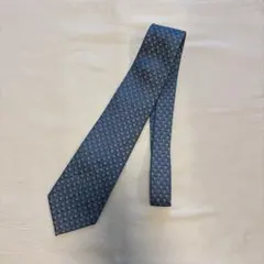 LANCEL 幾何学模様 ネクタイ 青