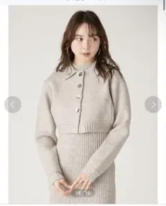 リリーブラウン LILYBROWN ニットジャケット、ノースリーブミニワンピース