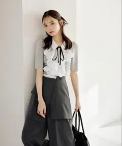 SNIDEL グレー スカートパンツ ポケット付き