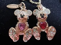 Disney mickey & minnie ピンクゴールド　チャーム　セット