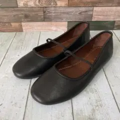レメ　REMME　バレエシューズ　パンプス　フラットシューズ　24cm　ブラック