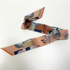 希少 エルメス HERMES ツイリー パウニー族の首長 馬 ホース シルク