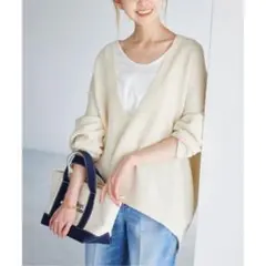 SLOBE IENA スローブイエナ ファインウールVネックプルオーバー