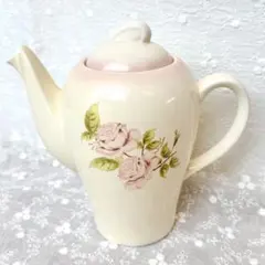 フランス アンティーク コーヒーポット サラン窯 ローズパール ピンク