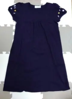 【美品】MOO NON NON 半袖ワンピース 150 ダークパープル