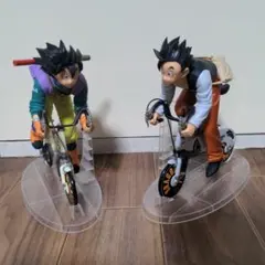 ドラゴンボール 一番くじ悟空 悟飯　スナップコレクション 自転車フィギュアセット