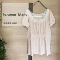le.coeur blanc ルクールブラン 半袖　カットソー　レースカラー