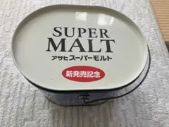 「スーパーモルト」新発売記念　持ち手付きバケツ型ブリキ缶（非売品のノベルティ）のサムネイル