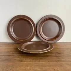 アラビア ルスカ ヴィンテージ 北欧食器 Φ20 プレート 赤茶系3皿 IJKのサムネイル