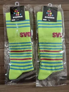 svolme ソックス 2足セット ライム 22-24cmのサムネイル