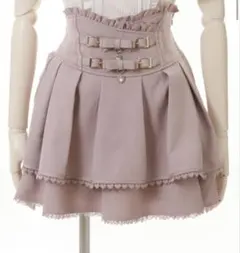 【LIZLISA】2連リボンベルトスカパン ピンク