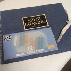 美品♪Nouvel Carré Pastel12色&スケッチブック