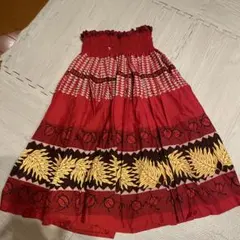 フラダンス用赤色スカート