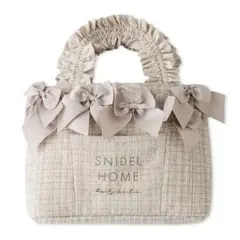 SNIDEL HOME ツイードリボンバッグ ピンク