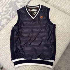 パーリーゲイツ 2WAYカモフラージュ 迷彩柄 リバーシブルベスト M ほつれ有