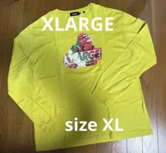 XLARGE 長袖カットソー ロンT黄色イエロー XLサイズ