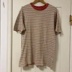 FELCO フェルコ M ボーダー ストライプ 橙色 ポケットTシャツ 