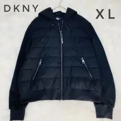 即発送　DKNY 黑　フード付き 中綿ジャケットXL ブラック アウター　コート