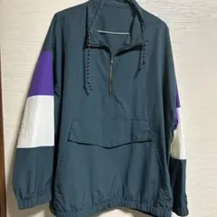 ナイロンジャケット ダークグリーン パープル