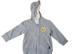 ポケモン ピカチュウ ジップアップパーカー グレー