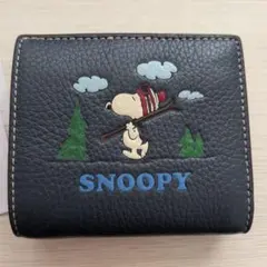 COACH PEANUTS 二つ折り財布 スヌーピーCE708 SV/BN | Mercari