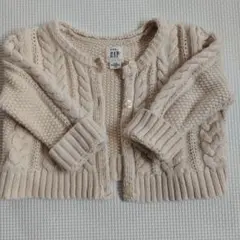【美品】baby GAP ケーブル編みカーディガン 3-6ヶ月