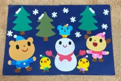 壁面飾り【雪が降ってきたよ～♡】
