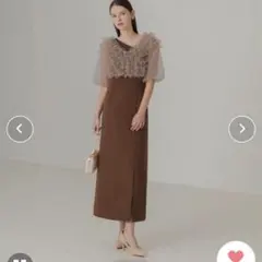 4WAYチュールフリルボレロアシンメトリードレス結婚式パーティー二次会デート