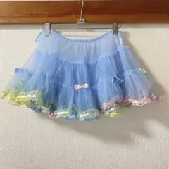 パステルカラー チュールフリル ミニスカートのサムネイル
