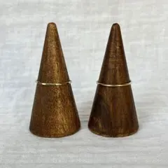 真鍮シンプルリング2点セッ0.9mm