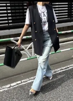 ラウンジドレス　ヘリンボーンジレジャケット　ベストのサムネイル