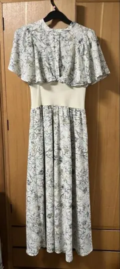 MAJESTIC LEGON 花柄シフォン切替ワンピース M