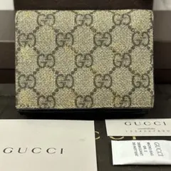 新品同様‼️ 現行　グッチ　GUCCI 財布　折り財布　GGスプリーム　蜂