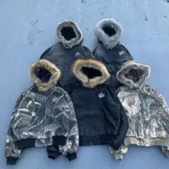 9090 King Logo Slub Denim Far Zip Hoodie