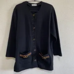 VINTAGE ノーカラージャケット ブラック きちんと フォーマル