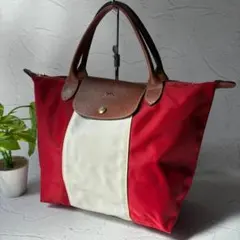 【希少】LONGCHAMP LE PLIAGE M バイカラー トートバッグ M