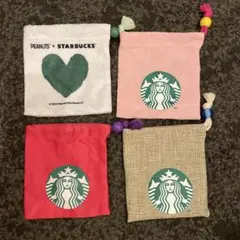 スターバックス 巾着 ポーチ 4点セットのサムネイル