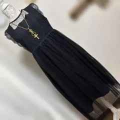 新品タグ付　メルロー　プリュス　ワンピース　ガーリー　シースルー　結婚式　二次会