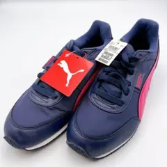 新品✨タグ付き PUMA プーマ ネイビー ピンク スニーカー レディース