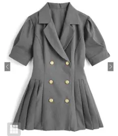 【冬限定価格】GRL プリーツテイラージャケットミニワンピース tu1702