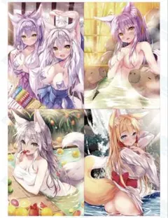 立羽 狐耳っ娘クリアシート E☆2 えつ Vol.7 4枚セット 特典 付録