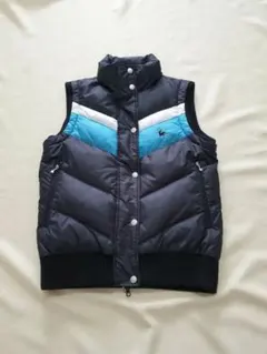 美品　ルコックスポルティフ　ゴルフ　ダウン ベスト　Wジップ 　冬用　M 黒